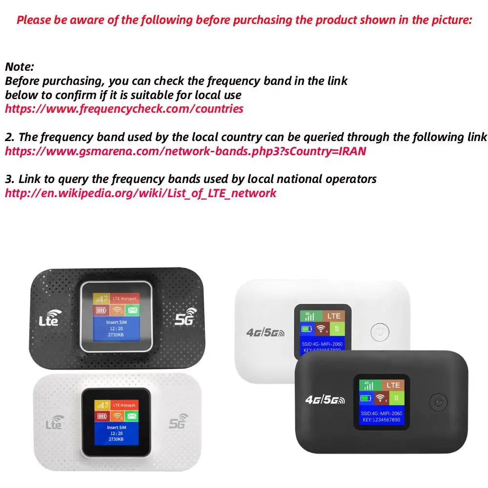 4G Mobile WIFI Router 150Mbps 4G LTE Wireless Router Portable Pocket Mifi Modem Mobile Wifi Hotspot with Sim Card Slot for Home