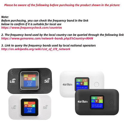 4G Mobile WIFI Router 150Mbps 4G LTE Wireless Router Portable Pocket Mifi Modem Mobile Wifi Hotspot with Sim Card Slot for Home