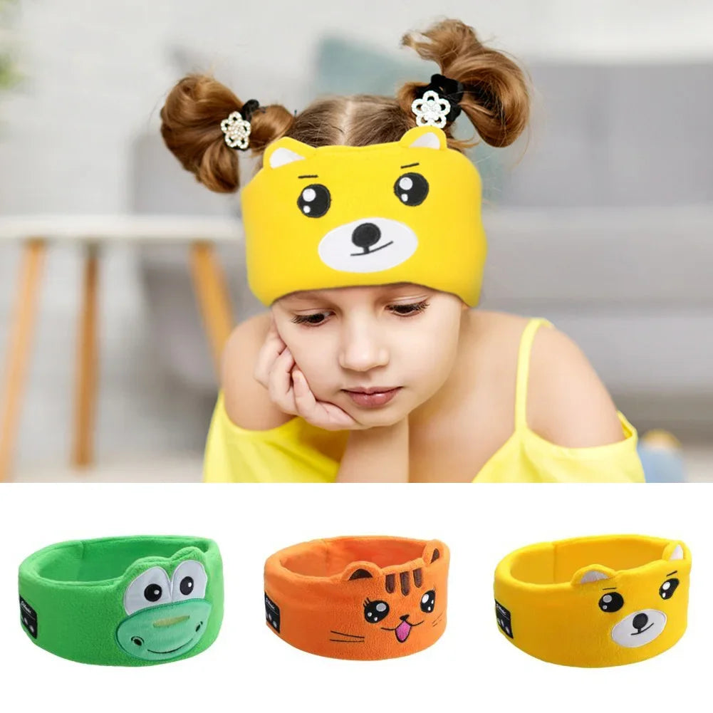 Kid Bluetooth Headphone Sleep Mask Bluetooth 5.0 Stereo Music Player Support Handsfree Soft Music Headband for Children Gifts