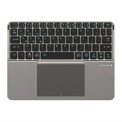 Folding Bluetooth Keyboard PC Phone Holder Wireless Foldable Keyboard PU Leather with Touchpad for Ios/Android/Windows/Mac